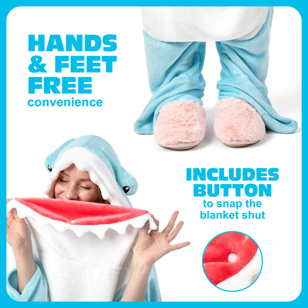 Cozy Concepts Co. - Wearable Hammerhead Shark Blanket (70" tall)