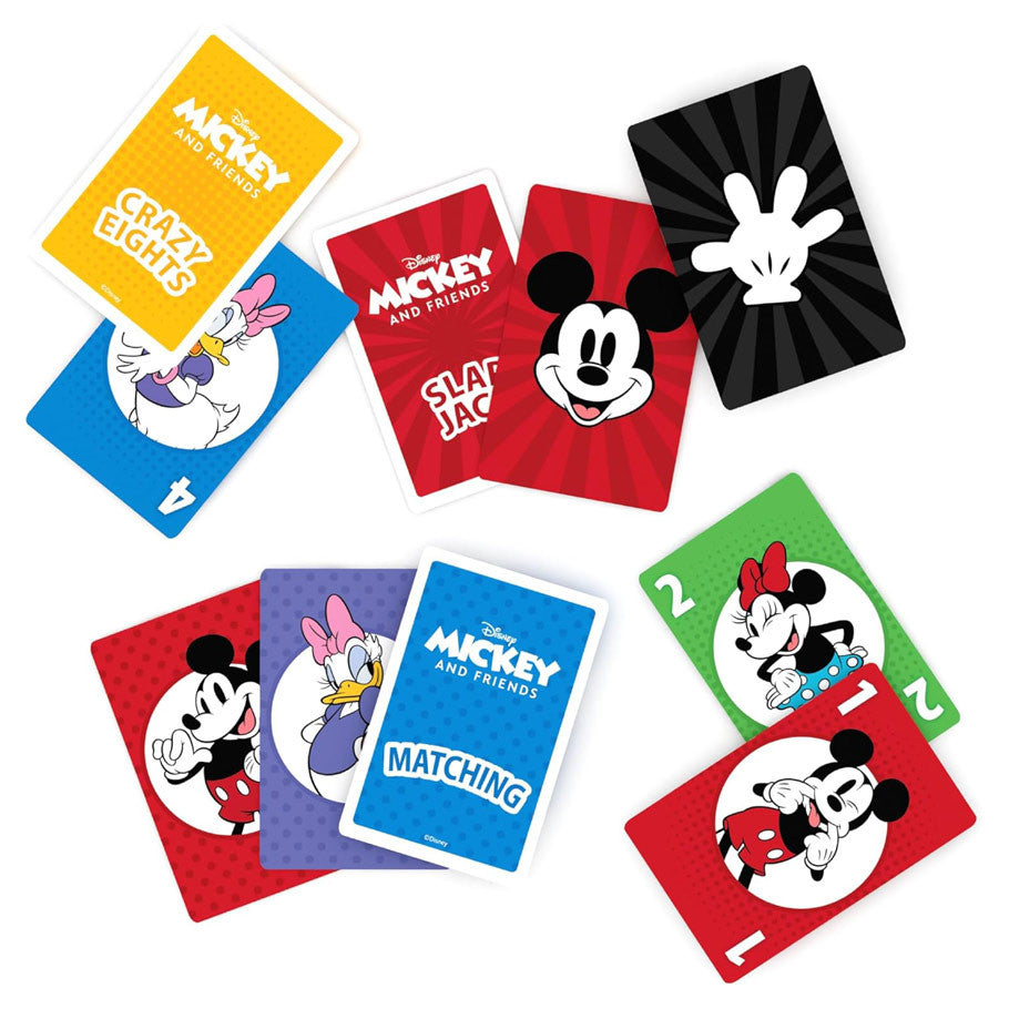 Bicycle Games - Disney Mickey and Friends: 3-in-1 Games Set (Slap Jack/Crazy Eights/Matching)