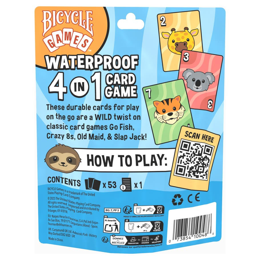 Bicycle Games: Waterproof 4-in-1 Card Games