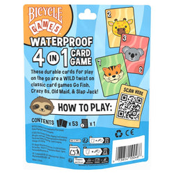 Bicycle Games: Waterproof 4-in-1 Card Games