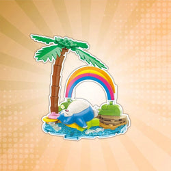 Keeppley Pokémon Tropical Beach Summer Oasis Building Block Set - Take a Nap Snorlax
