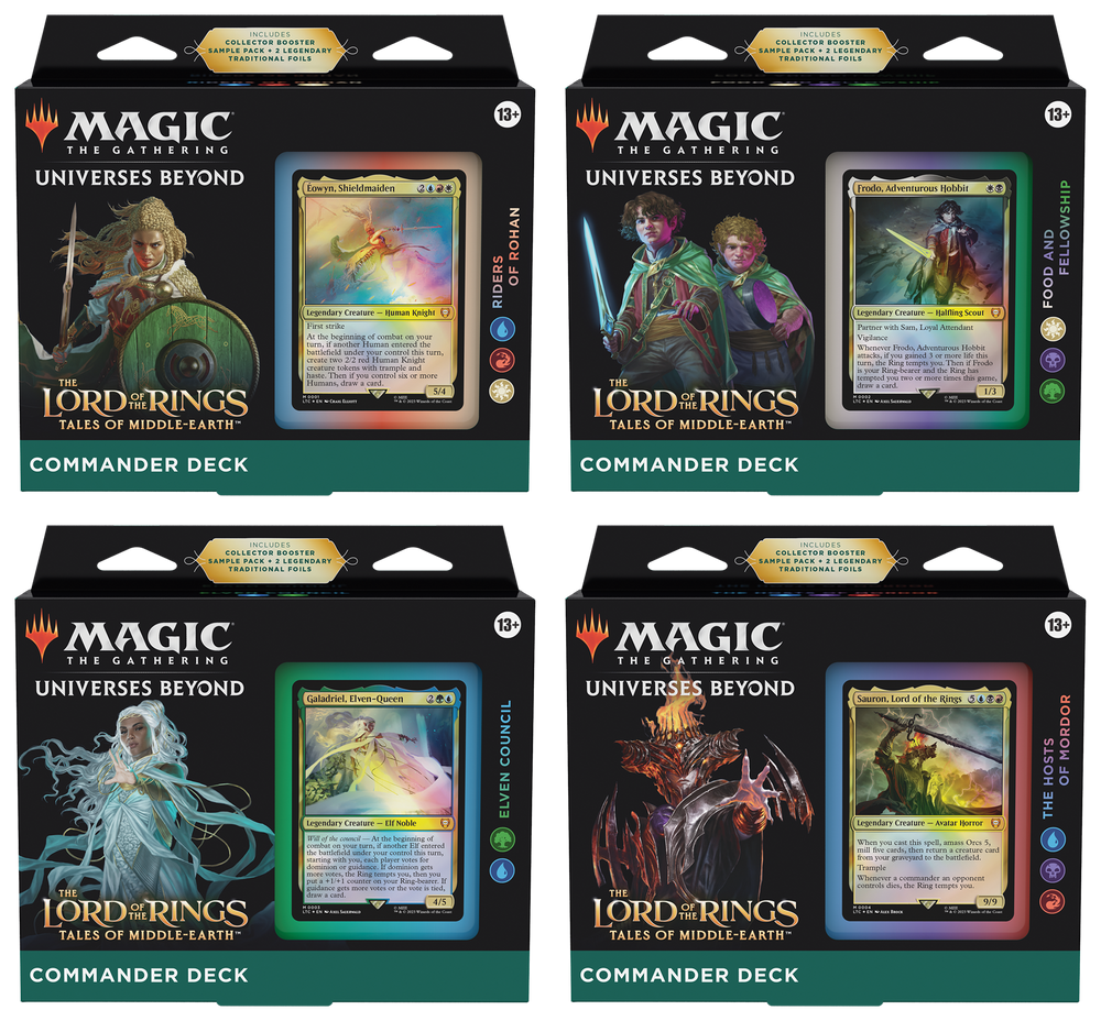 Magic Lord of the Rings: Tales of Middle-earth Commander Deck Set of 4