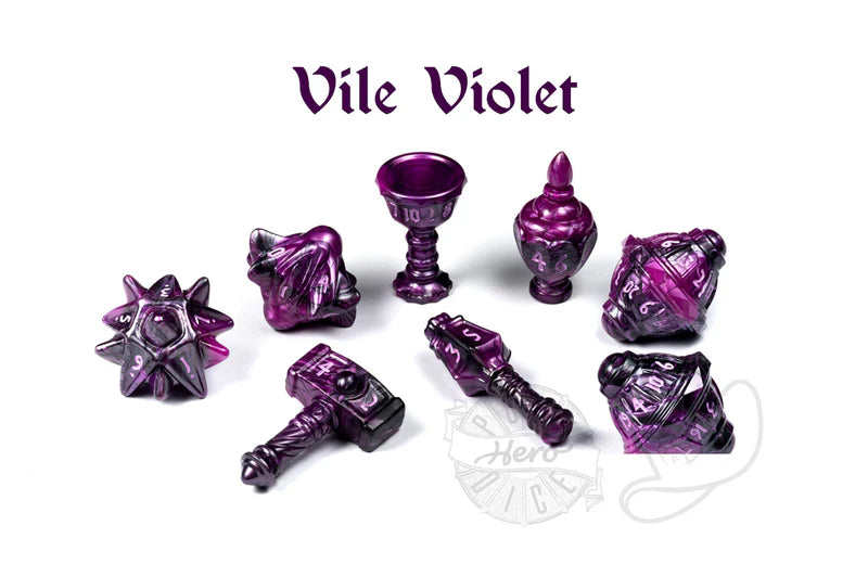 PolyHero Dice - The Cleric 8pc Dice Set