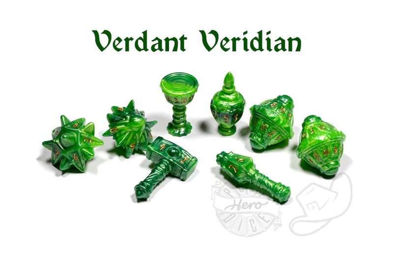 PolyHero Dice - The Cleric 8pc Dice Set
