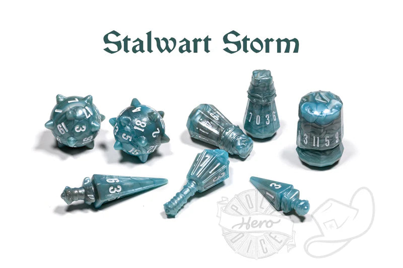 PolyHero Dice - The Warrior 8pc Dice Set