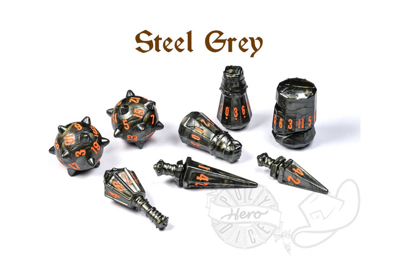 PolyHero Dice - The Warrior 8pc Dice Set