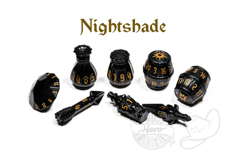 PolyHero Dice - The Rogue 8pc Dice Set