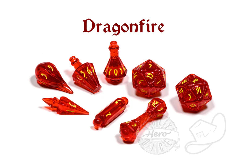 PolyHero Dice - The Wizard 8pc Dice Set