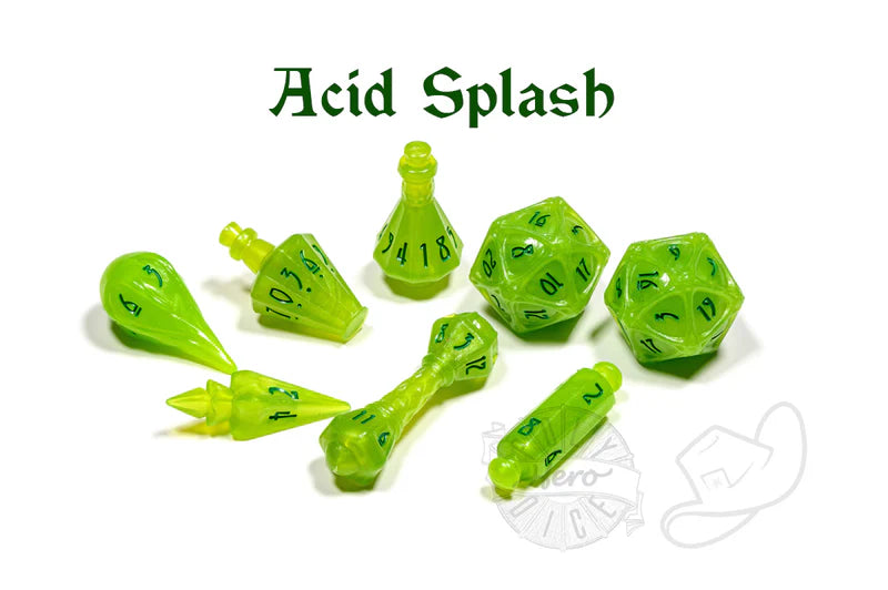 PolyHero Dice - The Wizard 8pc Dice Set