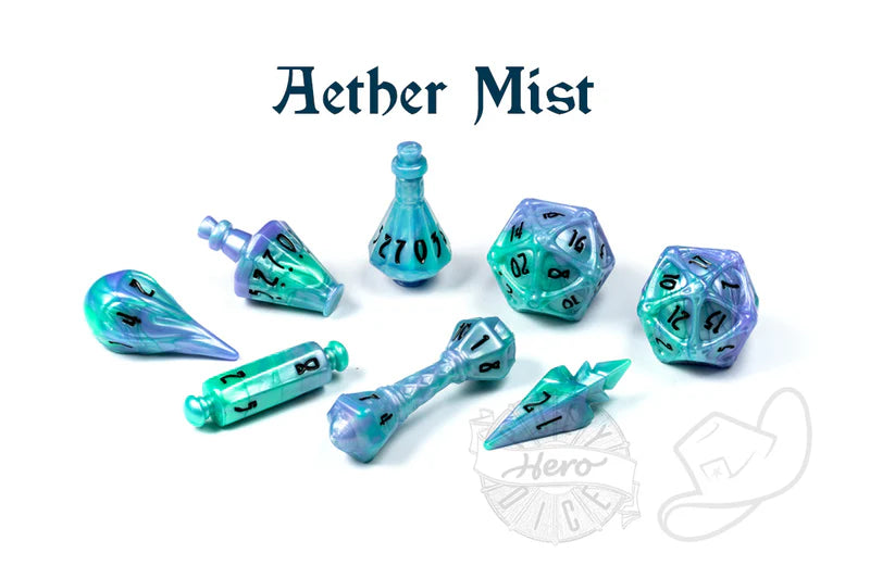 PolyHero Dice - The Wizard 8pc Dice Set