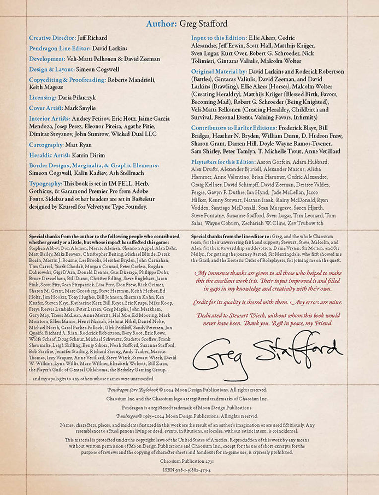 Pendragon: Core Rulebook
