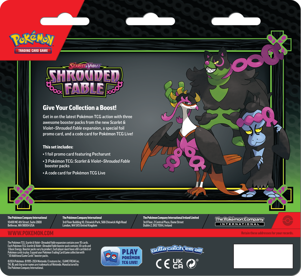 Pokémon TCG: Scarlet & Violet - Shrouded Fable 3 Pack Blister Pack