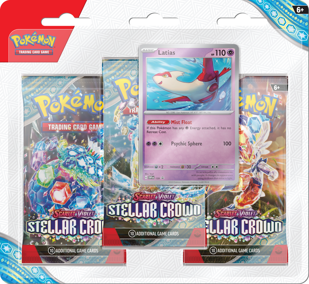 Pokémon TCG: Scarlet & Violet - Stellar Crown 3 Pack Blister Pack with Promo Card