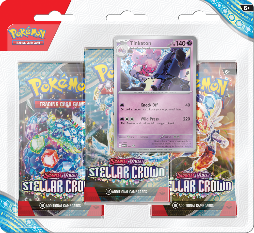 Pokémon TCG: Scarlet & Violet - Stellar Crown 3 Pack Blister Pack with Promo Card