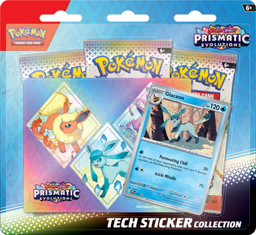 Pokémon TCG: Scarlet & Violet - Prismatic Evolutions 3 Pack Tech Sticker Collection