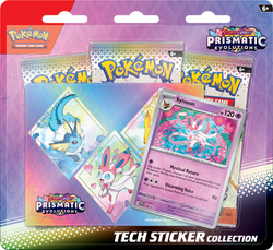Pokémon TCG: Scarlet & Violet - Prismatic Evolutions 3 Pack Tech Sticker Collection