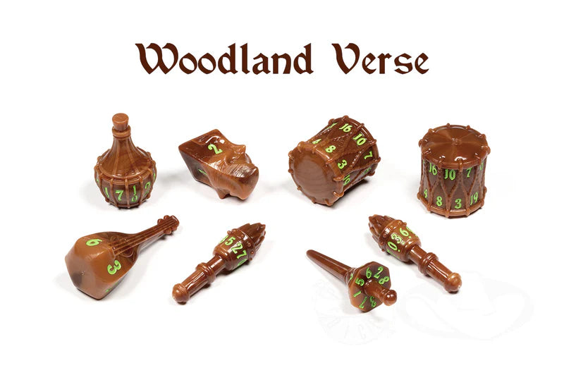 PolyHero Dice - The Bard 8pc Dice Set