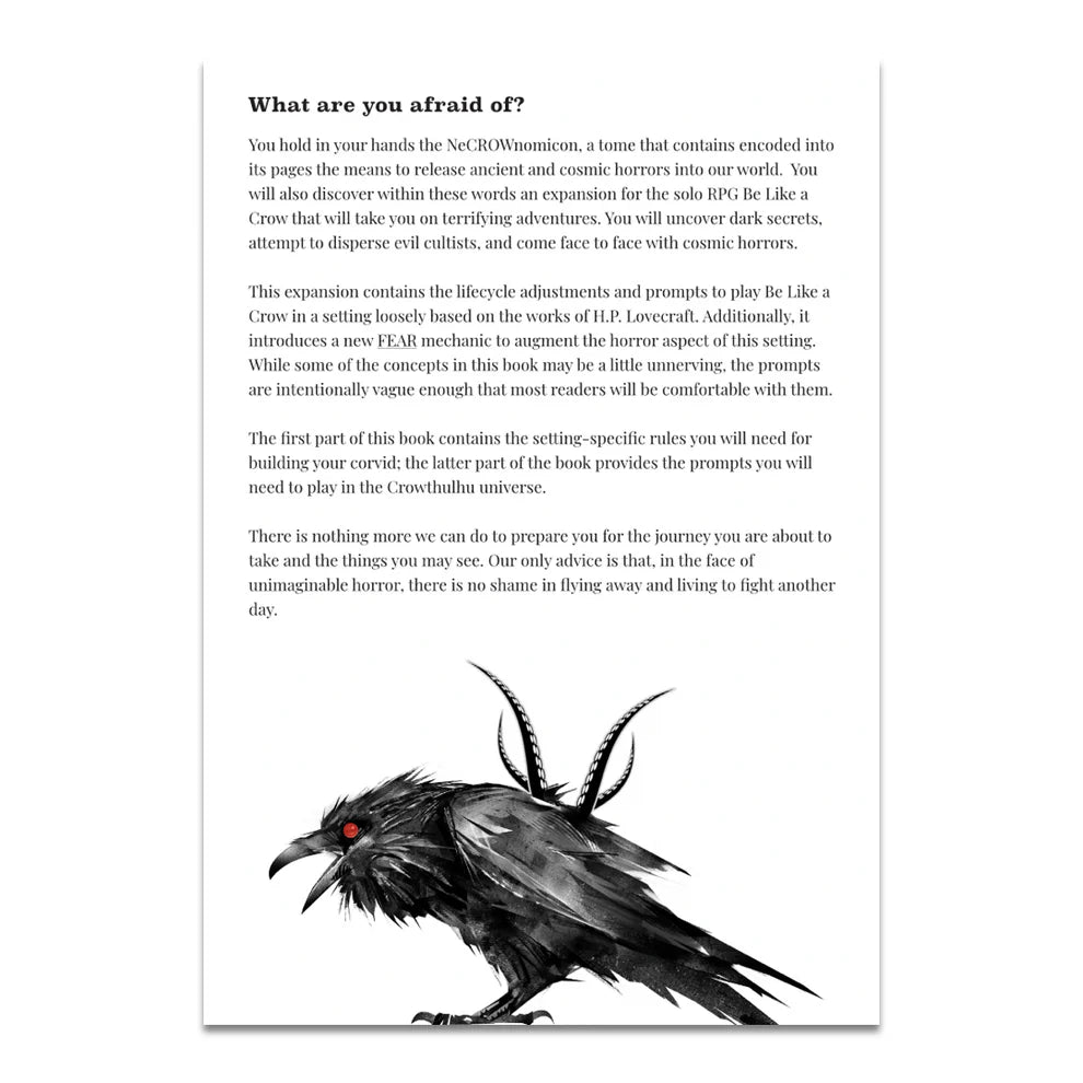 Be Like a Crow: Crowthulhu