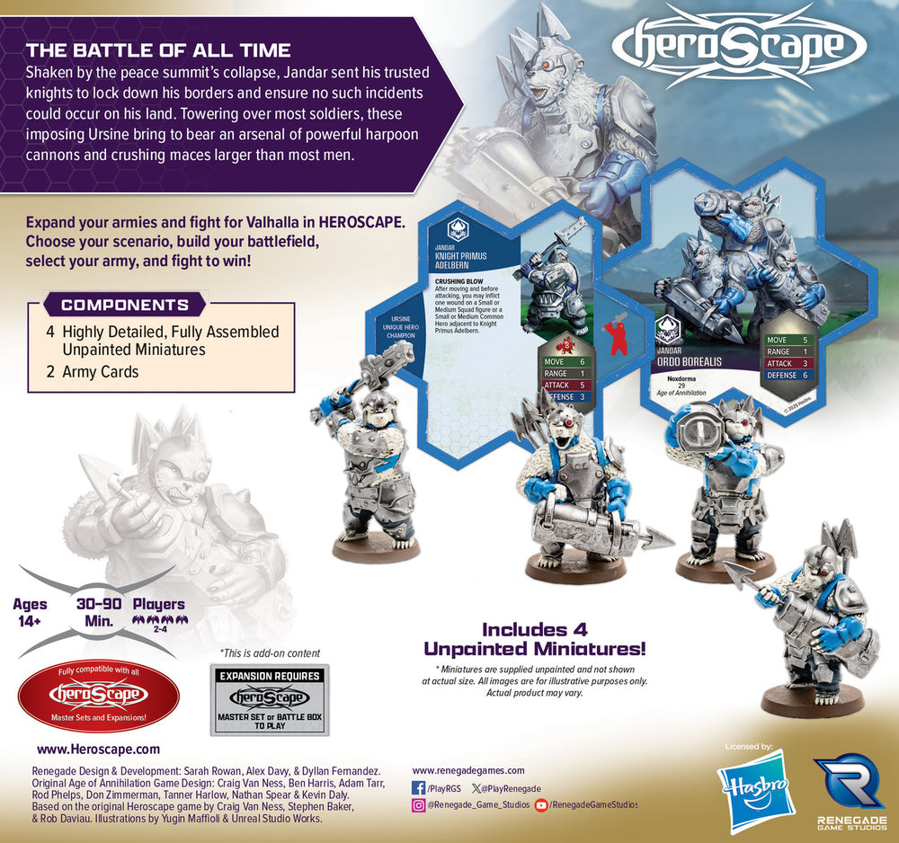 Heroscape: Rising Tide – Knight Primus Adelbern & Ordo Borealis Army Expansion