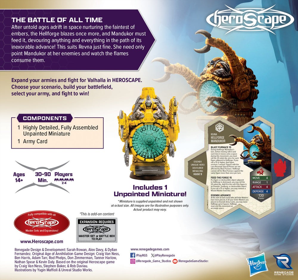 Heroscape: Rising Tide – Hellforge Mandukor Army Expansion