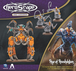 Heroscape: Revna's Rebuke: Iron Lich Viscerot and Necrotech Wraithriders Army Expansion