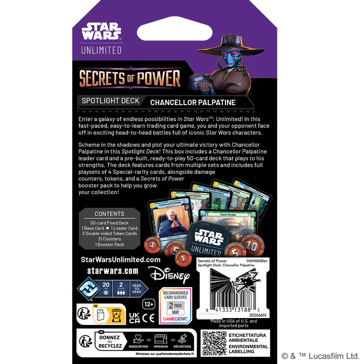 Star Wars Unlimited TCG: Secrets of Power - Spotlight Deck: Chancellor Palpatine