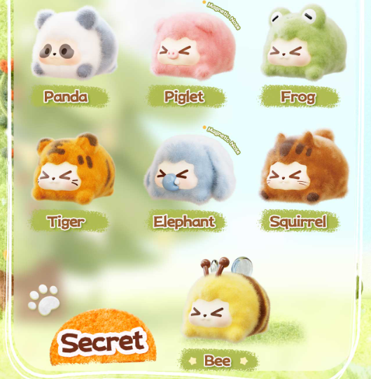 RABBIT KIKI Flocked Baby Animals Series Blind Box