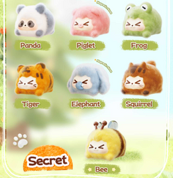 RABBIT KIKI Flocked Baby Animals Series Blind Box