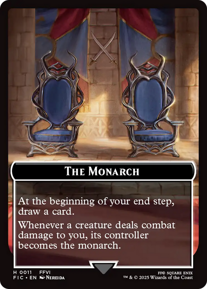 The Blackjack // The Monarch Double-Sided Token (Surge Foil) [FINAL FANTASY Commander Tokens]