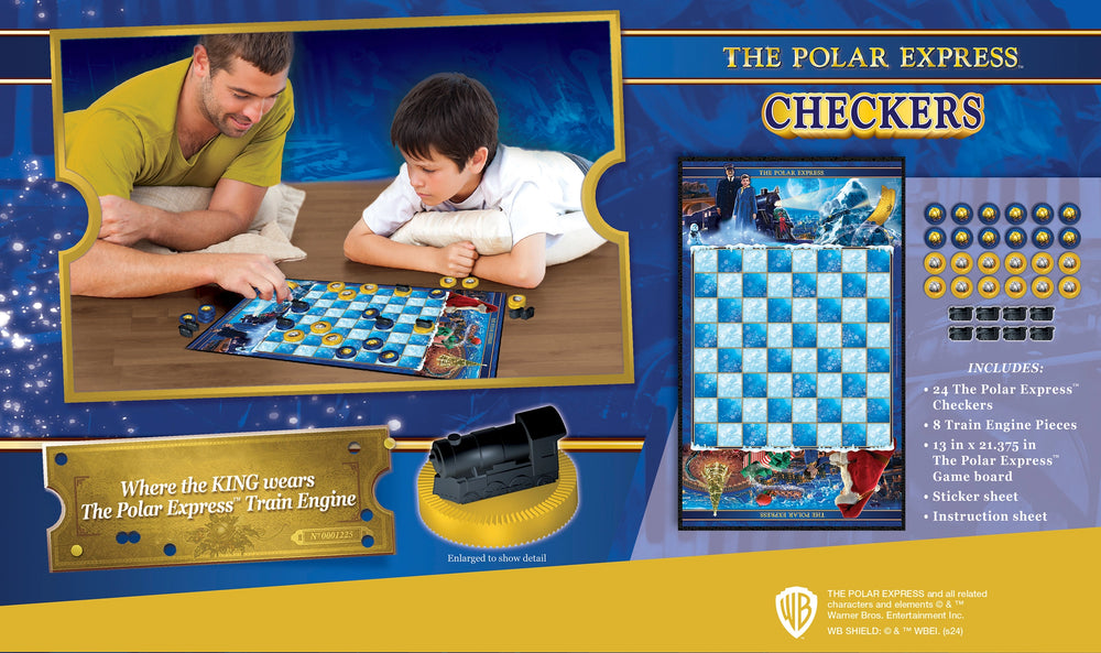 The Polar Express Checkers Board Game