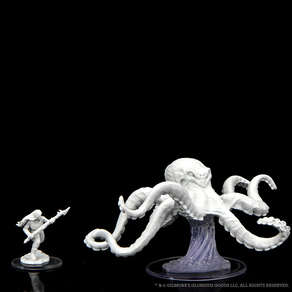 Critical Role Unpainted Miniatures: Ashari Waverider & Octopus
