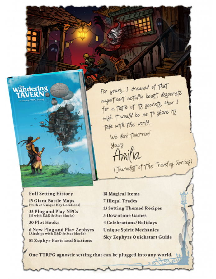 The Wandering Tavern: A Floating TTRPG Setting