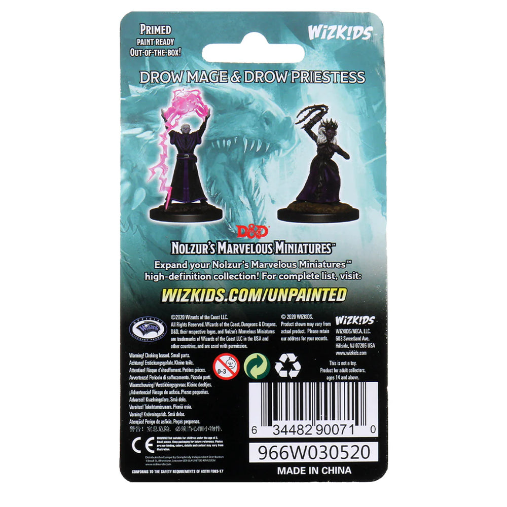 D&D Nolzur's Marvelous Miniatures - Drow Mage & Drow Priestess