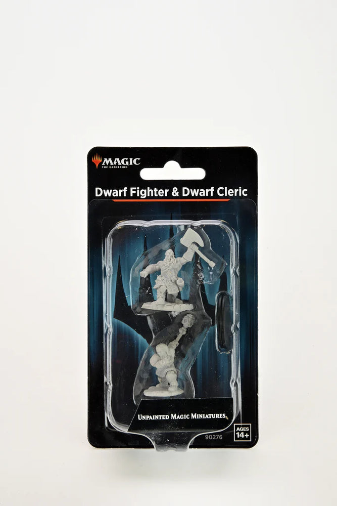 Magic: the Gathering Unpainted Miniatures: Dwarf Fighter & Dwarf Cleric