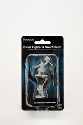 Magic: the Gathering Unpainted Miniatures: Dwarf Fighter & Dwarf Cleric