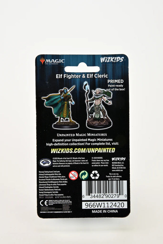 Magic: the Gathering Unpainted Miniatures: Elf Fighter & Elf Cleric