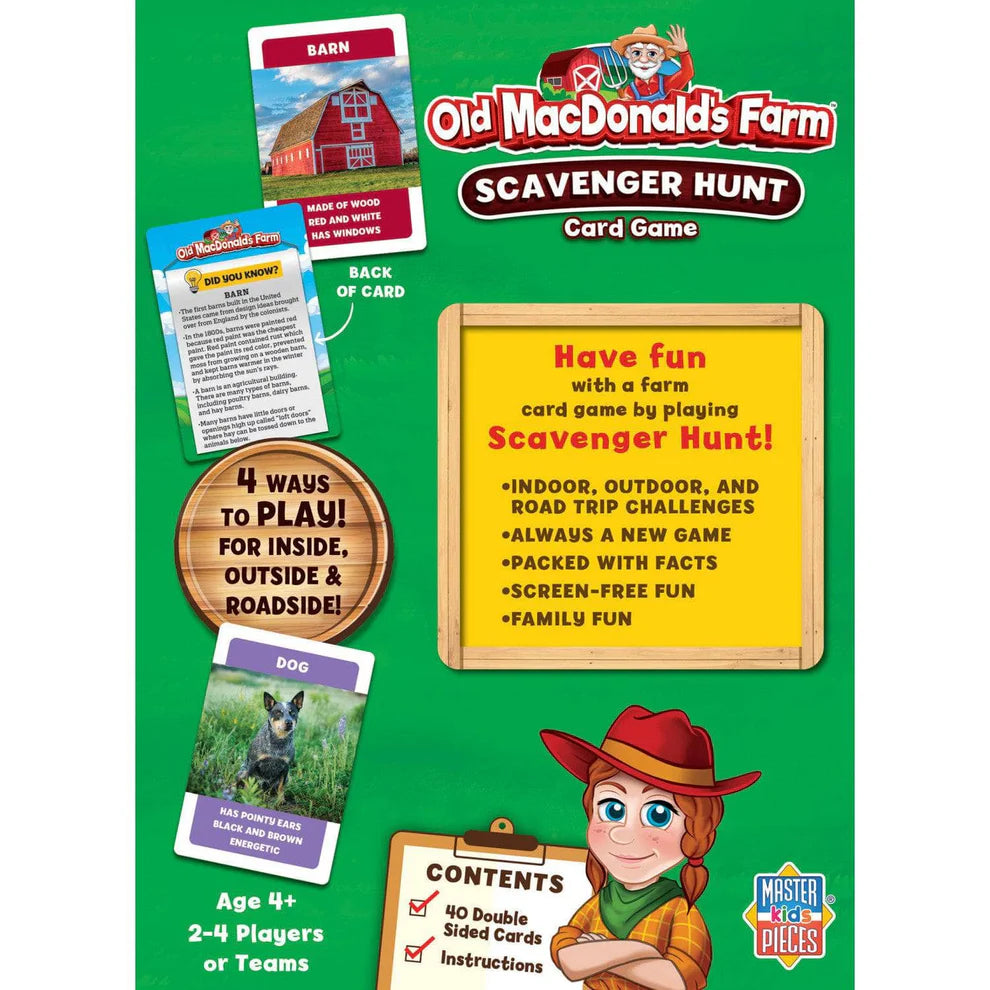 Old MacDonald's Farm - Scavenger Hunt Card Game