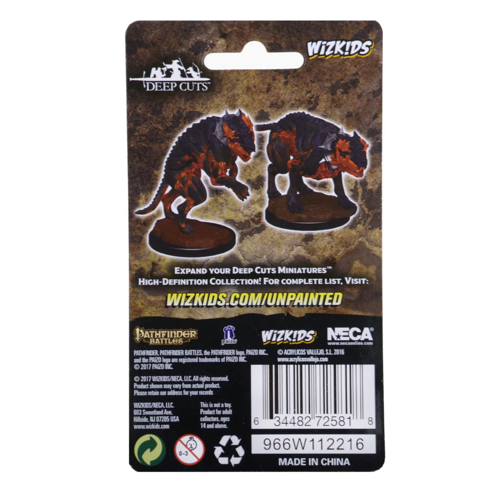 Pathfinder Deep Cuts Unpainted Miniatures: Hell Hounds