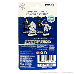 Critical Role Unpainted Miniatures: Human Clovis Concord Cleric Male