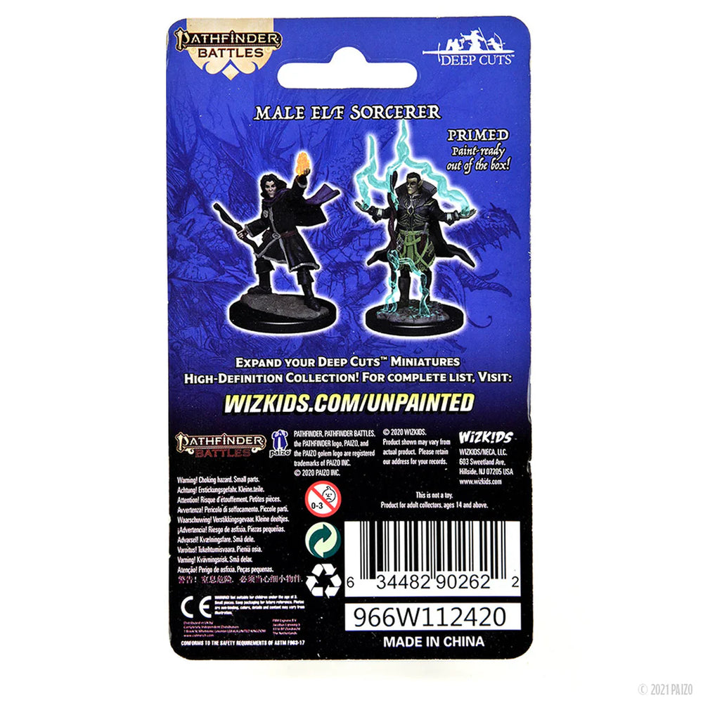 Pathfinder Battles Deep Cuts: Elf Sorcerer Male