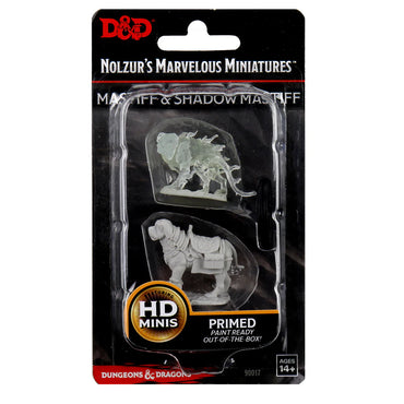 D&D Nolzur's Marvelous Miniatures - Mastiff & Shadow Mastiff
