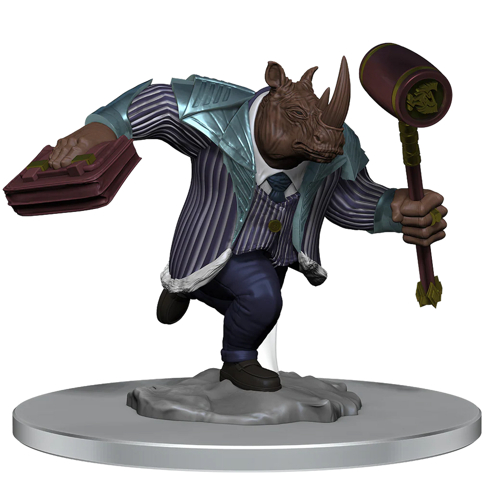 Magic: The Gathering Unpainted Miniatures: Freelance Muscle and Rhox Pummeler