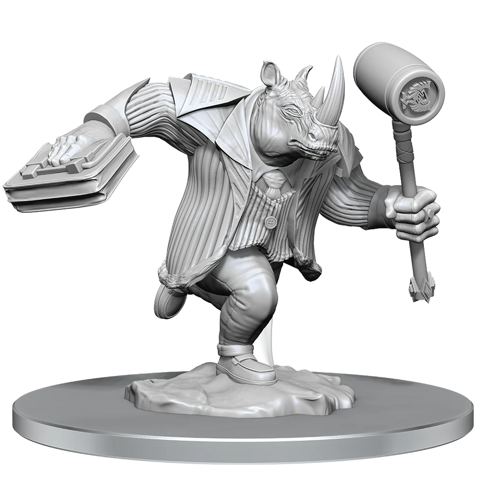 Magic: The Gathering Unpainted Miniatures: Freelance Muscle and Rhox Pummeler