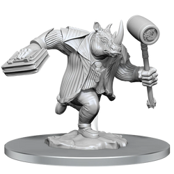 Magic: The Gathering Unpainted Miniatures: Freelance Muscle and Rhox Pummeler