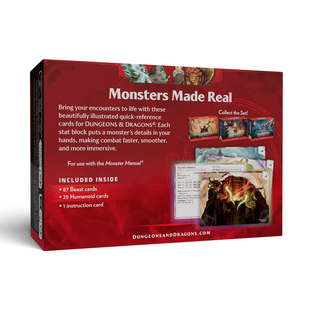 Dungeons & Dragons Reference Cards - Monsters (Animals and NPCs)