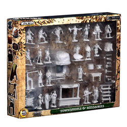 WizKids Deep Cuts: Townspeople & Accessories Unpainted Miniatures