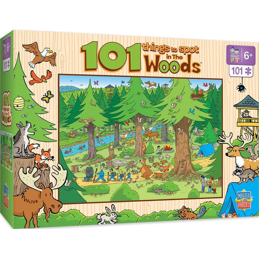 101 Things to Spot in the Woods Right Fit - 101 Piece Kids Puzzle