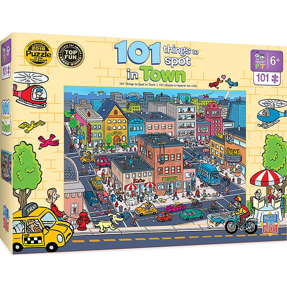 101 Things to Spot in Town Right Fit - 101 Piece Kids Puzzle