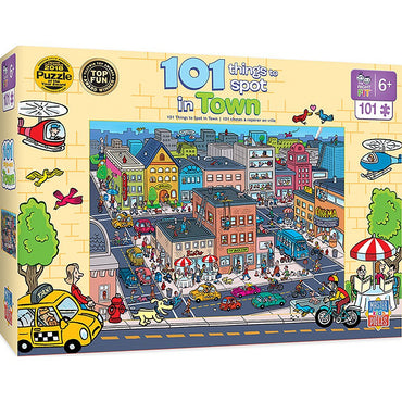 101 Things to Spot in Town Right Fit - 101 Piece Kids Puzzle