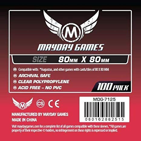 Sleeves: Card Game Sleeves 80mm x 80mm (100)